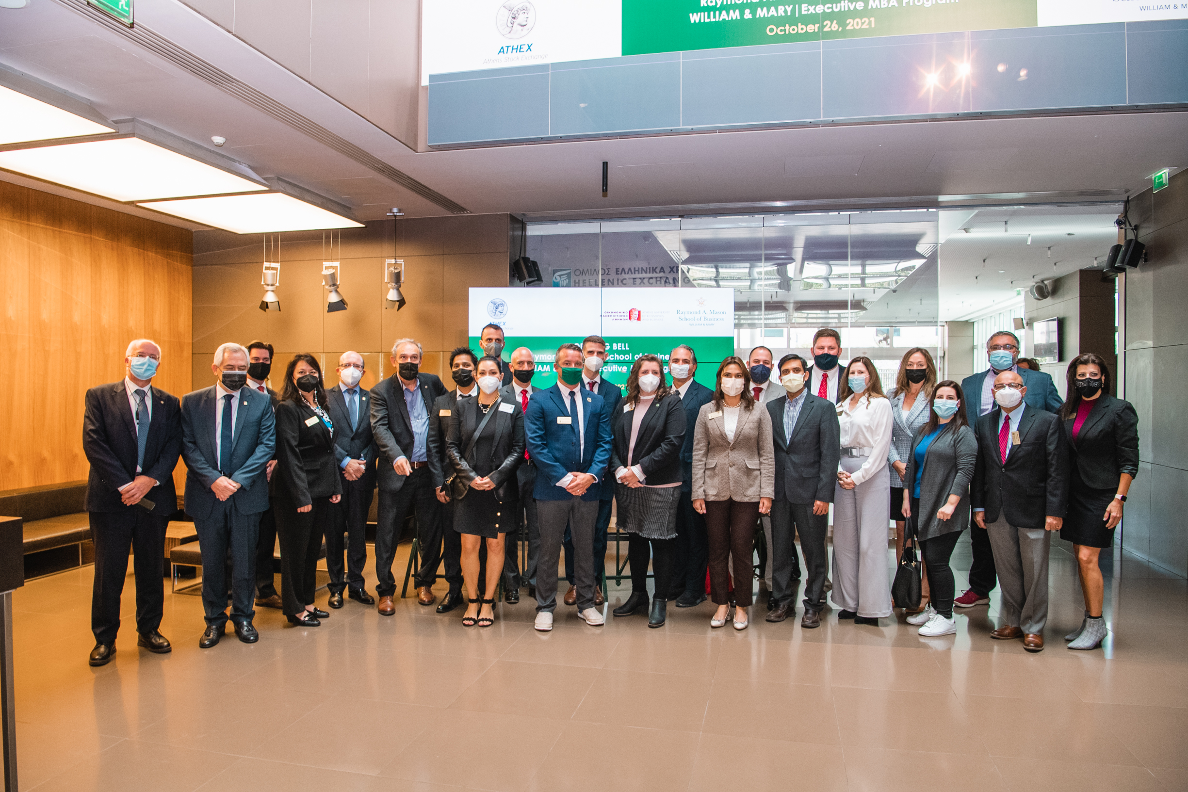 Το Χρηματιστήριο Αθηνών υποδέχθηκε τους φοιτητές του Executive MBA του William and Mary University των ΗΠΑ, μαζί με φοιτητές του Executive MBA του ΟΠΑ